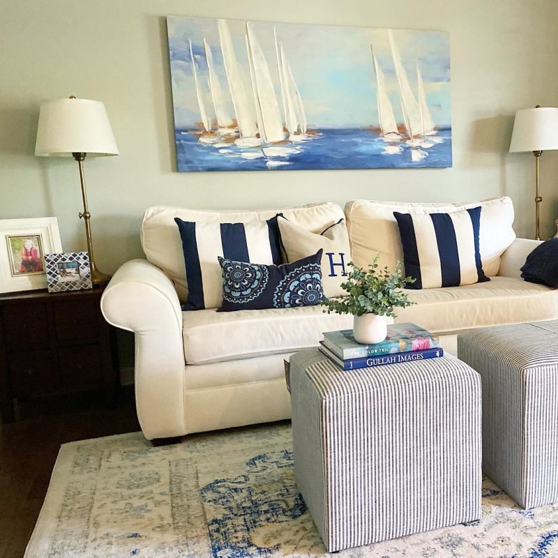 Waterproof Cushion Beach Stripe 30x50cm